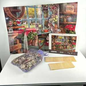 "Cats In The Garden Shed" 1000pc Puzzle DCBA HGFE High Quality Puzzle NWB